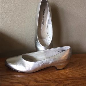 Silver Slip Ons